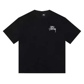 STU  Black No. 8 Loose Summer Casual T-shirt(38 styles)-1872